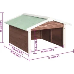 Garage De Tondeuse à Gazon 72x87x50 Cm Moka Et Blanc Sapin VidaXL -Flore Riche Soldes Magasin 45120418 3