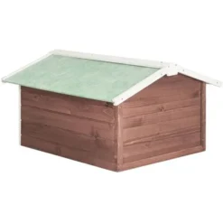 Garage De Tondeuse à Gazon 72x87x50 Cm Moka Et Blanc Sapin VidaXL -Flore Riche Soldes Magasin 45120418 5