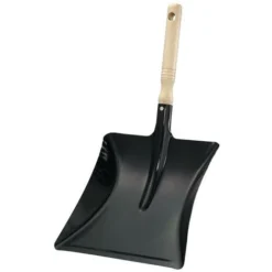 Kehrblech Lackiert Mit Holzgriff Schwarz