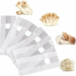 Sacs De Poussée De Champignons Champignons Spawn Crown Sacs Sacs Scellables Spawn/Sacs Sacs De Culture 15X35cm Fontainebleau Pack De 50