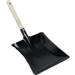 Pelle A Poussière En Métal Avec Manche Bois Noir