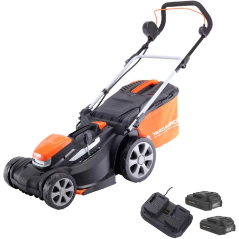 Yard Force Tondeuse à Gazon Rotative Sans Fil 37cm, Avec 2 Batteries Lithium-Ion 20V 2.5Ah Et Chargeur Rapide LM C37 3 Yard Force Tondeuse à Gazon Rotative Sans Fil 37cm, Avec 2 Batteries Lithium-Ion 20V 2.5Ah Et Chargeur Rapide LM C37