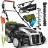 MASKO® - Scarificateur électrique 2 en 1 Aérateur De Gazon 1 800 watts Largeur De Travail 40 cm Bac De Ramassage 55 L Incluant Rouleau De Ventilation Aérateur Démousseur, Profondeur De Travail Réglabl -Flore Riche Soldes Magasin 52767974 1