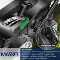 MASKO® - Scarificateur électrique 2 en 1 Aérateur De Gazon 1 800 watts Largeur De Travail 40 cm Bac De Ramassage 55 L Incluant Rouleau De Ventilation Aérateur Démousseur, Profondeur De Travail Réglabl 11 MASKO® - Scarificateur électrique 2 en 1 Aérateur De Gazon 1 800 watts Largeur De Travail 40 cm Bac De Ramassage 55 L Incluant Rouleau De Ventilation Aérateur Démousseur, Profondeur De Travail Réglabl -Flore Riche Soldes Magasin 52767974 5