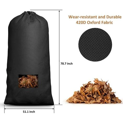Attrape Feuilles, Sac De Rangement De Feuilles De Tracteur à Gazon, Sac De Feuilles De Tondeuse à Gazon Pour Collection De Feuilles Tombées Dans Le Jardin-Macaron 4 Attrape Feuilles, Sac De Rangement De Feuilles De Tracteur à Gazon, Sac De Feuilles De Tondeuse à Gazon Pour Collection De Feuilles Tombées Dans Le Jardin-Macaron – Image 2