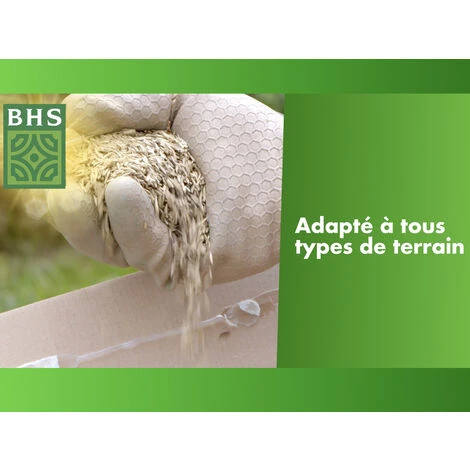 BHS GREP4 Gazon Regarnissage + Engrais Promo 5 Kg 250m² Semences Enrichies En Engrais Organique Pour Une Implantation Rapide 5 BHS GREP4 Gazon Regarnissage + Engrais Promo 5 Kg 250m² Semences Enrichies En Engrais Organique Pour Une Implantation Rapide – Image 3