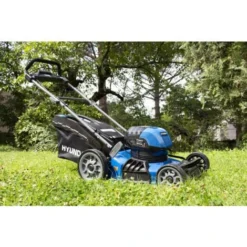 Tondeuse Electrique Sans Fil Tractée Hyundai 40 V 46 Cm 60 L Twin System HTDEN4640VT -Flore Riche Soldes Magasin 60073194 4
