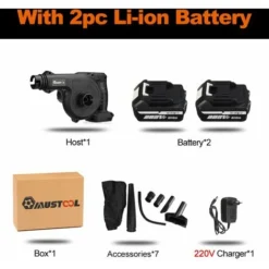 1500W Souffleur De Feuilles Sans Fil Aspirateur Souffleur Avec 2x Batterie 22900mah Et Chargeur 11 1500W Souffleur De Feuilles Sans Fil Aspirateur Souffleur Avec 2x Batterie 22900mah Et Chargeur -Flore Riche Soldes Magasin 60281752 5