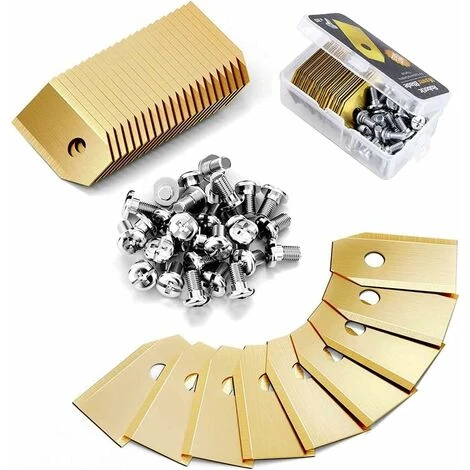 ZOLGINAH Lame Robot Tondeuse , 30 Lames De Rechange Universelles Couteau De Rechange Adapté à Toutes Les Tondeuses à Gazon Robotiques Husqvarna Automower, Gardena, Yardforce 3 ZOLGINAH Lame Robot Tondeuse , 30 Lames De Rechange Universelles Couteau De Rechange Adapté à Toutes Les Tondeuses à Gazon Robotiques Husqvarna Automower, Gardena, Yardforce