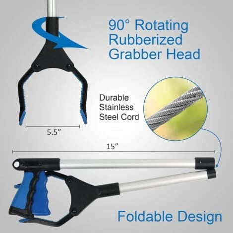 RHAFAYRE Outils De Ramassage, 82cm Pince De Préhension Pour Personnes Agées, Extra-Long, Léger Et Pratique, Pour Prise De La Corbeille, Ramassage Des Déchets, Déchets De Jardin 7 RHAFAYRE Outils De Ramassage, 82cm Pince De Préhension Pour Personnes Agées, Extra-Long, Léger Et Pratique, Pour Prise De La Corbeille, Ramassage Des Déchets, Déchets De Jardin – Image 5