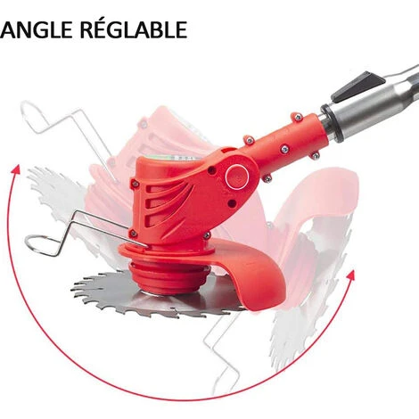 Coupe-bordures Sans Fil 36V - 2 Batteries Chargeur Inclus - Tige Télescopique - Angle Réglable - 3 Types De Lame Pour Herbe Jardin Etc 4 Coupe-bordures Sans Fil 36V - 2 Batteries Chargeur Inclus - Tige Télescopique - Angle Réglable - 3 Types De Lame Pour Herbe Jardin Etc – Image 2