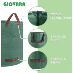 RHAFAYRE 3 X 272L Sacs à Déchets De Jardin, étanche Heavy Duty Grande Sacs Avec Poignées, Pliable Et Réutilisable -Flore Riche Soldes Magasin 71587672 3