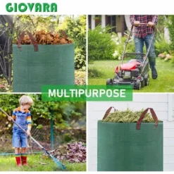 RHAFAYRE 3 X 272L Sacs à Déchets De Jardin, étanche Heavy Duty Grande Sacs Avec Poignées, Pliable Et Réutilisable -Flore Riche Soldes Magasin 71587672 5