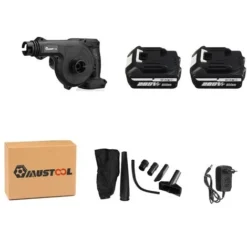 2 En 1 Souffleur De Feuilles électrique 18V Souffleur De Feuilles Souffleur De Feuilles + 2 Batteries -Flore Riche Soldes Magasin 71626932 3