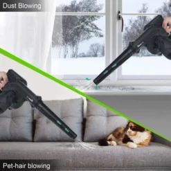 2 En 1 Souffleur De Feuilles électrique 18V Souffleur De Feuilles Souffleur De Feuilles + 2 Batteries -Flore Riche Soldes Magasin 71626932 4