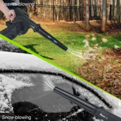 2 En 1 Souffleur De Feuilles électrique 18V Souffleur De Feuilles Souffleur De Feuilles + 2 Batteries -Flore Riche Soldes Magasin 71626932 5