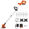 Coupe-bordure Sans Fil, 3-in-1 Débroussailleuse Sans Fil & Tondeuses à Gazon Legers Avec 4 Types De Lames, Avec Batterie 24V Et Chargeur, Outillage De Jardin Motorisé Réglable En Hauteur -Flore Riche Soldes Magasin 72660306 1