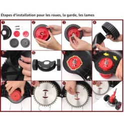 Coupe-bordure Sans Fil Avec Batterie, 3-in-1 Débroussailleuse& Tondeuses à Gazon Avec 4 Types De Lames, Avec Batterie 24V Et Chargeur, Outillage De Jardin Motorisé Réglable En Hauteur -Flore Riche Soldes Magasin 72660309 5