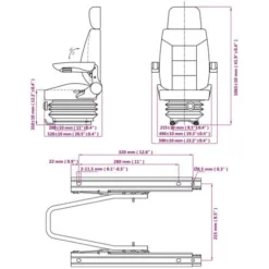 Siège De Tracteur Avec Suspension VidaXL 9 Siège De Tracteur Avec Suspension VidaXL -Flore Riche Soldes Magasin 732780 3