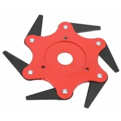 60mm 6 Dents Extérieur Lames De Coupe-herbe Tondeuse à Gazon Coupe-herbe Tête De Machine (Rouge)，