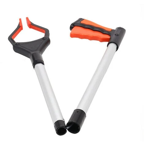 80cm Pince De Ramassage Pliable, Ramasseur De Déchets De Jardin Extensible De 32 Pouces, 90° Tête Rotative, Mâchoire Antidérapante, Tuyaux En Aluminium, Poignée En Caoutchouc Confortable(orange) 3 80cm Pince De Ramassage Pliable, Ramasseur De Déchets De Jardin Extensible De 32 Pouces, 90° Tête Rotative, Mâchoire Antidérapante, Tuyaux En Aluminium, Poignée En Caoutchouc Confortable(orange)