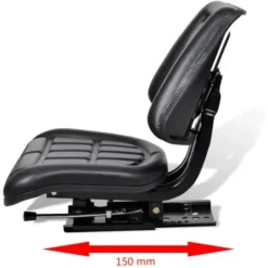 VIDAXL Siège De Tracteur Avec Dossier Noir 11 VIDAXL Siège De Tracteur Avec Dossier Noir -Flore Riche Soldes Magasin 78179890 5
