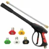Pistolet Pour Nettoyeur Haute Pression 4000 PSI Pistolet De Lavage De Voiture Avec Filetage M22-14 Mm Baguette Extensible De 19 Pouces Et 5 Embouts De Buse Pour Lavage Sous Pression 1 Pistolet Pour Nettoyeur Haute Pression 4000 PSI Pistolet De Lavage De Voiture Avec Filetage M22-14 Mm Baguette Extensible De 19 Pouces Et 5 Embouts De Buse Pour Lavage Sous Pression -Flore Riche Soldes Magasin 79633250 1