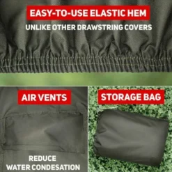 Housse De Tondeuse à Gazon - Housse De Tracteur, Polyester Oxford 210d Très Résistant -Flore Riche Soldes Magasin 80160352 5