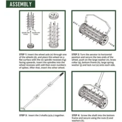 Varan Motors - LA450 Rouleau Aérateur De Jardin, Scarificateur Manuel Pour Pelouse Et Gazon -Flore Riche Soldes Magasin 80898714 3