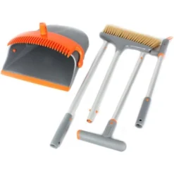 Ensemble Balai Balayette + Pelle à Poussière - Idéal Nettoyage De La Maison - Manche 90 Cm - Pelle à Bascule Autoblocante -Flore Riche Soldes Magasin 81923175 4