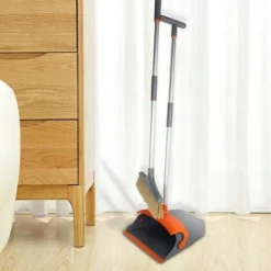 Ensemble Balai Balayette + Pelle à Poussière - Idéal Nettoyage De La Maison - Manche 90 Cm - Pelle à Bascule Autoblocante -Flore Riche Soldes Magasin 81923175 5