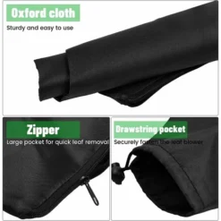 Sac Aspirateur De Souffleur Feuilles 60x44cm Noir Remplacement Du Sac Ramasse Feuilles Oxford Étanche Sac De Rangement à Fermeture Éclair Pour Souffleur De Feuilles Jardin Pelouse Cour-longziming -Flore Riche Soldes Magasin 82984137 3
