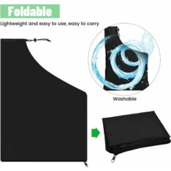 Sac Aspirateur De Souffleur Feuilles 60x44cm Noir Remplacement Du Sac Ramasse Feuilles Oxford Étanche Sac De Rangement à Fermeture Éclair Pour Souffleur De Feuilles Jardin Pelouse Cour-longziming -Flore Riche Soldes Magasin 82984137 4