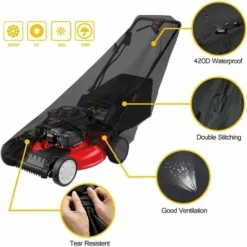 Housse De Tondeuse à Gazon,Housse De Tondeuse 190T Avec Cordon De Serrage Et Sac De Rangement Pour Extérieur/intérieur,étanche, Anti-poussière,Anti-UV,187.9699 63.5 Cm -Flore Riche Soldes Magasin 83754173 2