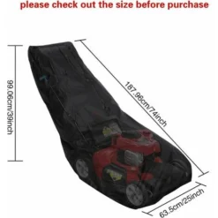 Housse De Tondeuse à Gazon,Housse De Tondeuse 190T Avec Cordon De Serrage Et Sac De Rangement Pour Extérieur/intérieur,étanche, Anti-poussière,Anti-UV,187.9699 63.5 Cm -Flore Riche Soldes Magasin 83754173 5