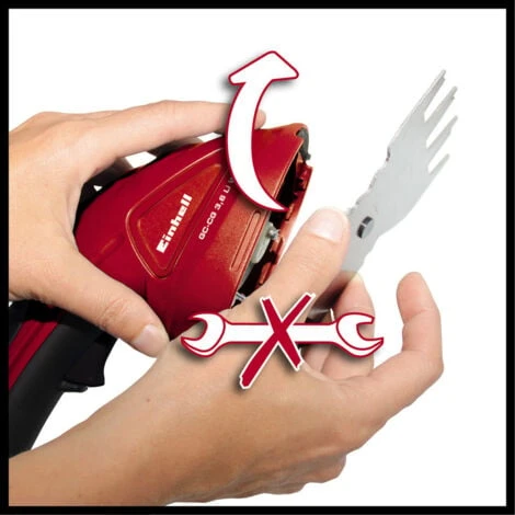 Einhell Cisaille à Gazon Taille-buissons Sans Fil GC-CG 3,6 Li WT (3,6V, Lame Taille-herbes, Accessoire Taille-buissons, Changement D’accessoire Sans Outil) 4 Einhell Cisaille à Gazon Taille-buissons Sans Fil GC-CG 3,6 Li WT (3,6V, Lame Taille-herbes, Accessoire Taille-buissons, Changement D’accessoire Sans Outil) – Image 2
