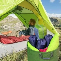 Sac De Jardinage 125L Extra-Robuste Avec Poignées, Sac De Ramassage Feuilles Verte Avec Toile Militaire (H45.7 Cm, D55.8 Cm) -Flore Riche Soldes Magasin 85793373 4