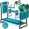 KESSER® Agenouilloir De Jardin 2 En 1 XXL Rembourré Coussin D'assise En Mousse Eva Tabouret De Jardin Pliable 2x Poches à Outils Incl. Banc De Jardin Réglable En Hauteur 60 X 50 X 27 Cm Jusqu'à 150 Kg -Flore Riche Soldes Magasin 86952699 1