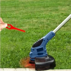 100pcs Lames En Plastique De Rechange Pour Coupe Bordure Lame De Tondeuse à Gazon Lames Pour Débroussailleuse Sans Fil Lames De Coupe De Remplacement Pour Jardin Pelouse (L83 Rouge 10×5mm) -Flore Riche Soldes Magasin 86981341 3