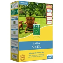 BHS GSO1 1kg Gazon Soleil Gazon Résistant Au Climat Méditerranéen