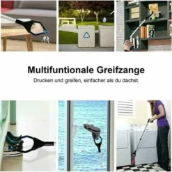 Pince, 82Cm Pince Pliable En Aluminium Avec Pince Rotative En Caoutchouc, Pince Pour Personnes Âgées Pliable Rallonge De Bras Long Pour Ramasseur D'Ordures/Litières, Pince À Ordures De Jardin Pince À -Flore Riche Soldes Magasin 87242735 4