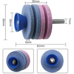 Tondeuse à Gazon Aiguiseur Pierre Couteau Meuleuse Perceuse Outil De Jardin Bleu Et Rose 2 Couches -Flore Riche Soldes Magasin 87529841 3