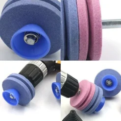 Tondeuse à Gazon Aiguiseur Pierre Couteau Meuleuse Perceuse Outil De Jardin Bleu Et Rose 2 Couches -Flore Riche Soldes Magasin 87529841 4