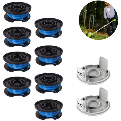 La Ligne De Bobine De Rechange Pour Tondeuse Comprend 2 Capuchons De Tondeuse Compatibles Ryobi One+ AC14RL3A 18V, 24V, 40V Tondeuses Sans Fil, 8 + 2 PACK 4 La Ligne De Bobine De Rechange Pour Tondeuse Comprend 2 Capuchons De Tondeuse Compatibles Ryobi One+ AC14RL3A 18V, 24V, 40V Tondeuses Sans Fil, 8 + 2 PACK – Image 2