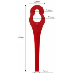 DHKLFA Lot De 100 Lames En Plastique De Rechange Pour Coupe Bordure Florabest LIDL FRTA 20 A1,FAT 18B3, FRT18A