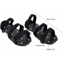 Aérateur De Pelouse, 1 Paire De Chaussures à Ongles Scarificateur Avec Sangles Réglables Chaussures à Pointes De Taille Universelle Pour Pelouse (3 Sangles) -Flore Riche Soldes Magasin 88337949 3