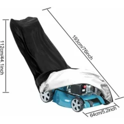 Housse De Protection Pour Tondeuse à Gazon 210D En Tissu Oxford Pour Tondeuse à Gazon, Housse De Protection Pour La Plupart Des Modèles De Tondeuses à Gazon,noir,19311264cm -Flore Riche Soldes Magasin 88678575 2
