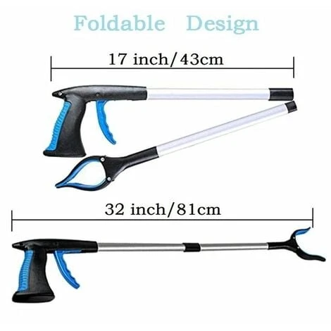 Outils De Préhension, Outil De Ramassage Pour Seniors, Et Handicapés, De Haut En Bas, Pratique, Pour Prise Du Sol , Ramassage Des Ordures, Déchets De Jardin - Bleu 5 Outils De Préhension, Outil De Ramassage Pour Seniors, Et Handicapés, De Haut En Bas, Pratique, Pour Prise Du Sol , Ramassage Des Ordures, Déchets De Jardin - Bleu – Image 3