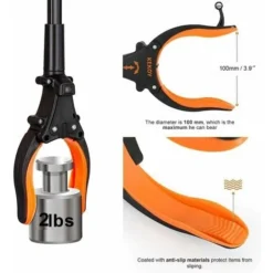 80cm Pince De Ramassage Pliable Avec Phare, Ramasseur De Déchets De Jardin Extensible De 32 Pouces, 90° Tête Rotative, Mâchoire Antidérapante, Tuyaux En Aluminium, Poignée En Caoutchouc Confortable 9 80cm Pince De Ramassage Pliable Avec Phare, Ramasseur De Déchets De Jardin Extensible De 32 Pouces, 90° Tête Rotative, Mâchoire Antidérapante, Tuyaux En Aluminium, Poignée En Caoutchouc Confortable -Flore Riche Soldes Magasin 88886807 3