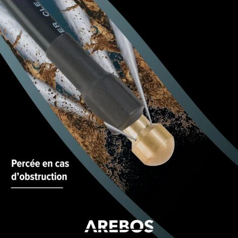 AREBOS Tuyau De Nettoyage De Canalisations 15 M 160 Bar Pour La Connexion à Un Nettoyeur Haute Pression 7 AREBOS Tuyau De Nettoyage De Canalisations 15 M 160 Bar Pour La Connexion à Un Nettoyeur Haute Pression – Image 5